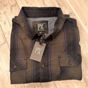 NEW Men's Long Sleeve Button Down Shirt Medium